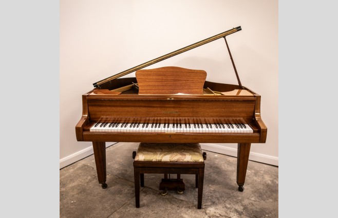 Wilhsteinman Polished Mahogany Baby Grand Piano, Used - All Inclusive Premium Package (SN:309962) - Image 1